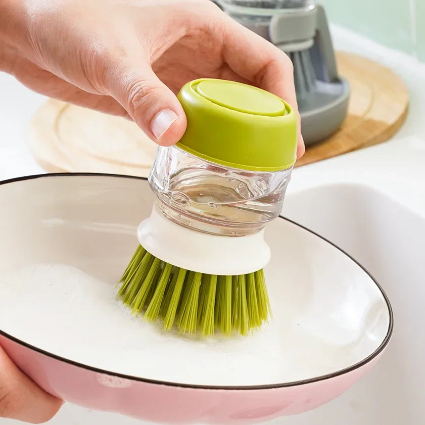 Dishwashing Brush Soap Dispenser Household